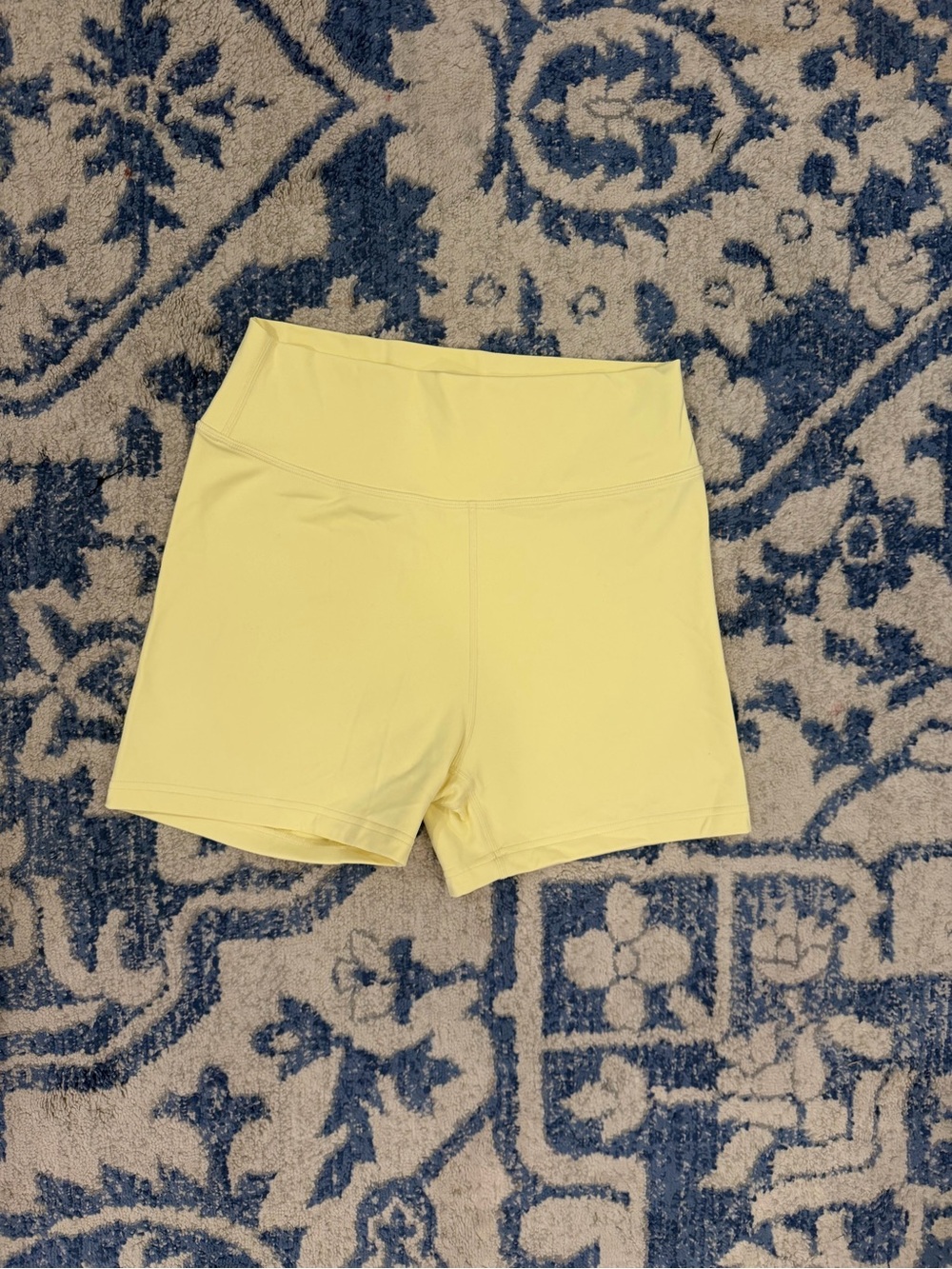 Daily Drills Yellow High-Waist Bike Shorts
